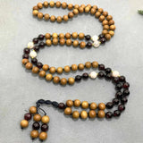 8mm Natural Morganite Garnet Beads Necklace