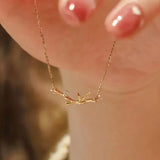 Women's Sterling Silver Bamboo Pendant Necklace