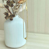 925 Sterling Silver Women Bead Necklace Irregular Splicing
