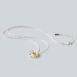 S Silver Women's Necklace Small Fresh Chrysanthemum Flower Pendant