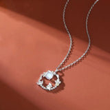Sterling Silver Rabbit Pendant Women's Necklace