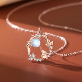 Sterling Silver Rabbit Pendant Women's Necklace