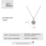 925 Silver CZ Flower Necklace for Women - Wedding Jewelry