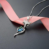 S925 Sterling Silver Fox Jewelry Pendant Women's Necklace
