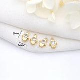6PCS 14K Plated Brass Zircon Charms Pendants Jewelry Making Supplies