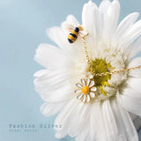 Sterling Silver 925 Bee Charm Necklaces for Women