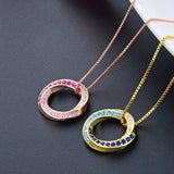 S925 Sterling Silver Diamond Ring Necklace Pendant