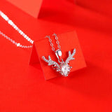 Retro Wind Pounding Necklace Moissanite Pendant S925 Silver Diamond
