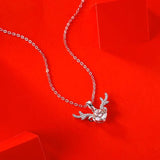 Retro Wind Pounding Necklace Moissanite Pendant S925 Silver Diamond