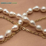 Baroque Pearl Choker Necklace with Flameball Pendant