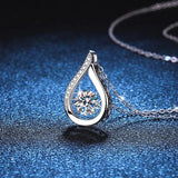 1.0ct Moissanite Pendant 925 Silver Jewelry Wedding