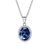 925 Silver Multicolor Zircon Pendant Necklace for Women