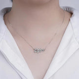 925 Sterling Silver Leaf Pendant Necklace for Women