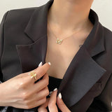 S925 Silver Butterfly Necklace Zircon Pendant Jewelry Girls