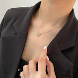 S925 Silver Butterfly Necklace Zircon Pendant Jewelry Girls