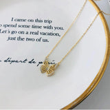 S925 Silver Butterfly Necklace Zircon Pendant Jewelry Girls