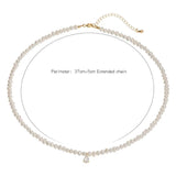 Zircon & Baroque Pearl Pendant Necklace