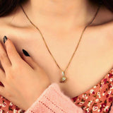 925 Silver Planet Pendant Necklace With Red Cubic Zircon