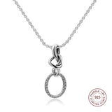 925 Sterling Silver CZ Heart Necklace for Women