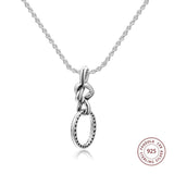 925 Sterling Silver CZ Heart Necklace for Women