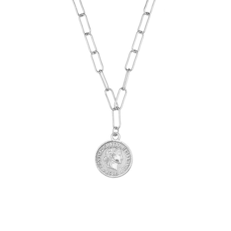 925 Silver Coins Pendant Horoscope Necklace for Women