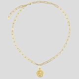 925 Silver Coins Pendant Horoscope Necklace for Women