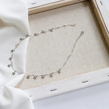 925 Silver Star Charm Pendant Choker Necklace for Women