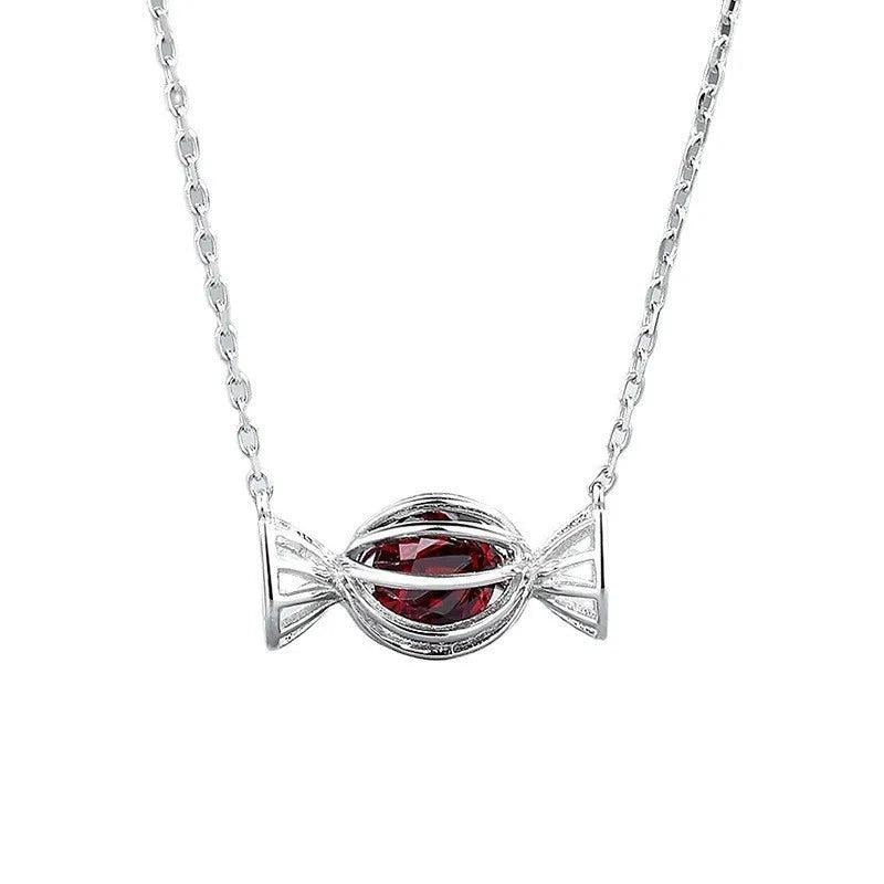 Sterling Silver Candy Pendant Necklace for Women