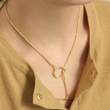 925 Silver Irregular Big Locker Long Chain Choker Necklace