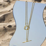 925 Silver Irregular Big Locker Long Chain Choker Necklace