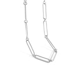 925 Silver Horoscope Chain Long Choker Necklace Square Jewelry