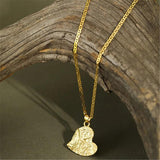 925 Silver Heart Pendant Long Chain Rock Punk Women Jewelry