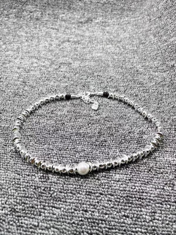 UNOde50 Silver Pearl Necklace Jewelry