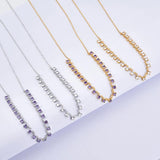 925 Silver Zircon Charms Necklace for Women Party Wedding