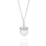925 Silver Shell Pearl Drop Pendant Necklace Romantic Choker