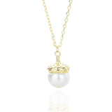 925 Silver Shell Pearl Drop Pendant Necklace Romantic Choker