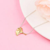 Gingko Leaf Pendant Necklace 925 Sterling Silver for Women