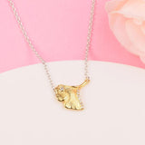 Gingko Leaf Pendant Necklace 925 Sterling Silver for Women