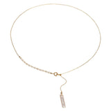 Silver Bullion Pendant Necklace with Freshwater Pearl