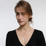 Silver Bullion Pendant Necklace with Freshwater Pearl