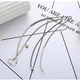 925 Sterling Silver Love Mixed Smile Necklace for Women