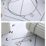 925 Sterling Silver Love Mixed Smile Necklace for Women