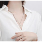 925 Sterling Silver Love Mixed Smile Necklace for Women