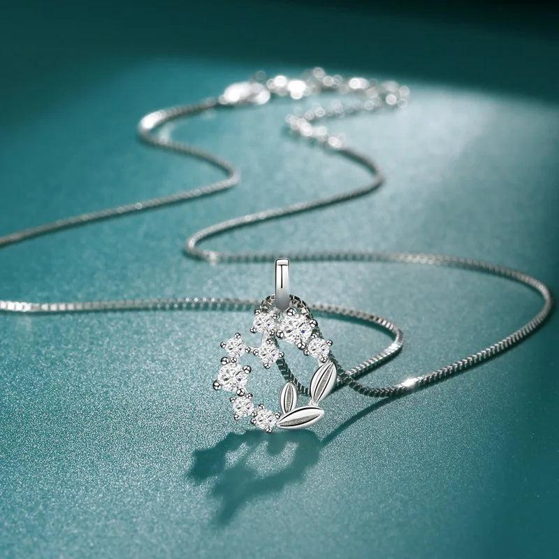 S925 Sterling Silver Lucky Garland Pendant Necklace