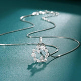 S925 Sterling Silver Lucky Garland Pendant Necklace