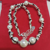 925 Silver Pearls Charm Bead Necklace Jewelry Gift
