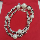 925 Silver Pearls Charm Bead Necklace Jewelry Gift