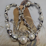 925 Silver Pearls Charm Bead Necklace Jewelry Gift