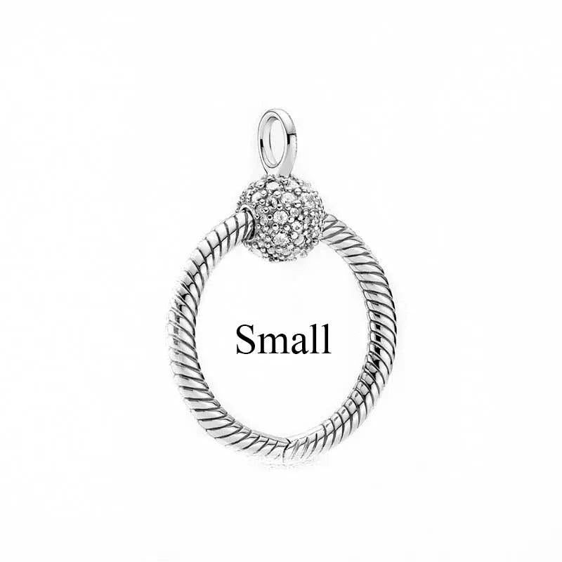 Real 925 Sterling Silver O Necklace Pendant for Women