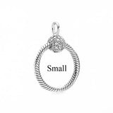 Real 925 Sterling Silver O Necklace Pendant for Women